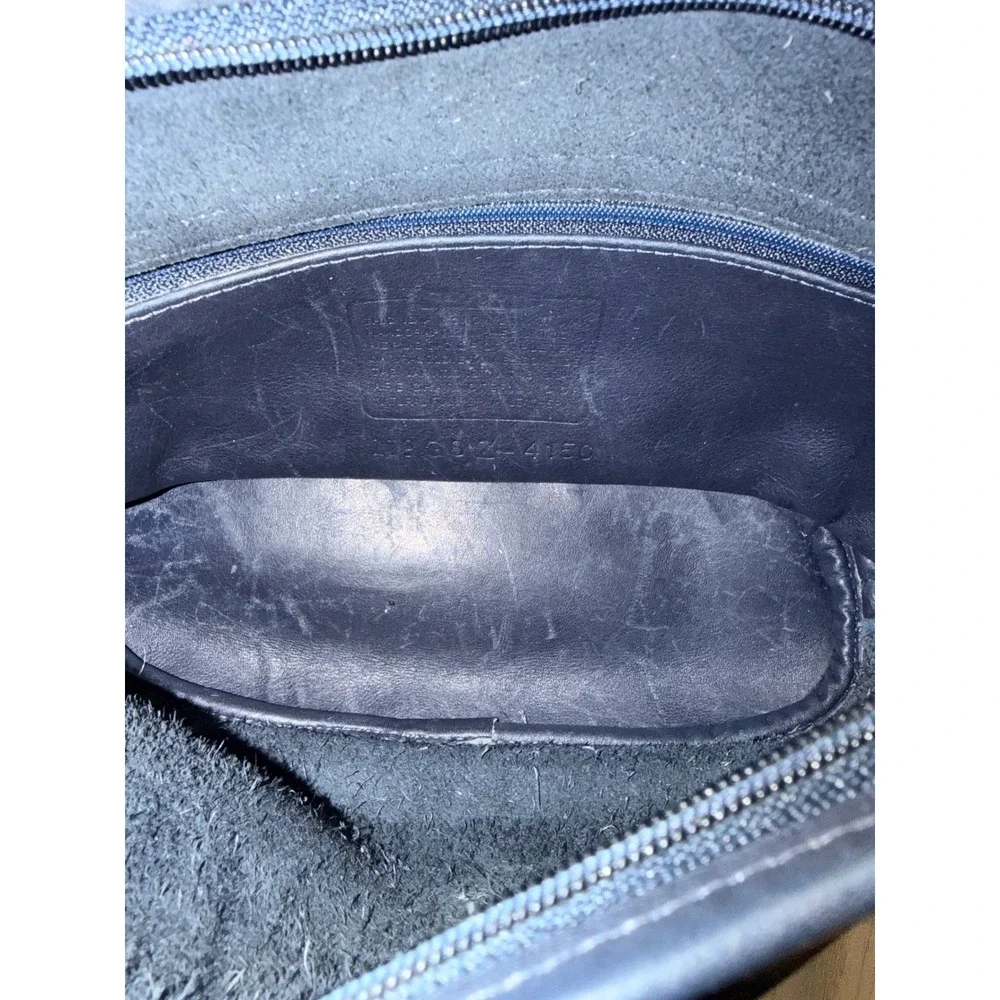 Vintage Coach Patricia's Legacy Bag Men OS Navy Blue Leather Crossbody 4150